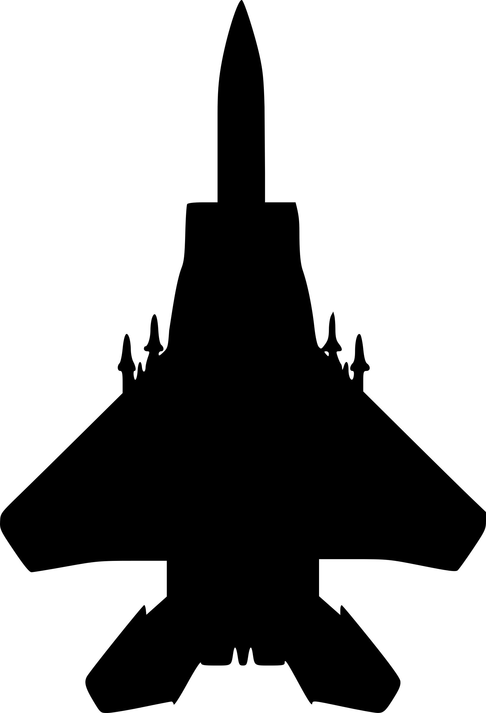 Fighter Jet Logo - Clipart - Fighter jet (top view)