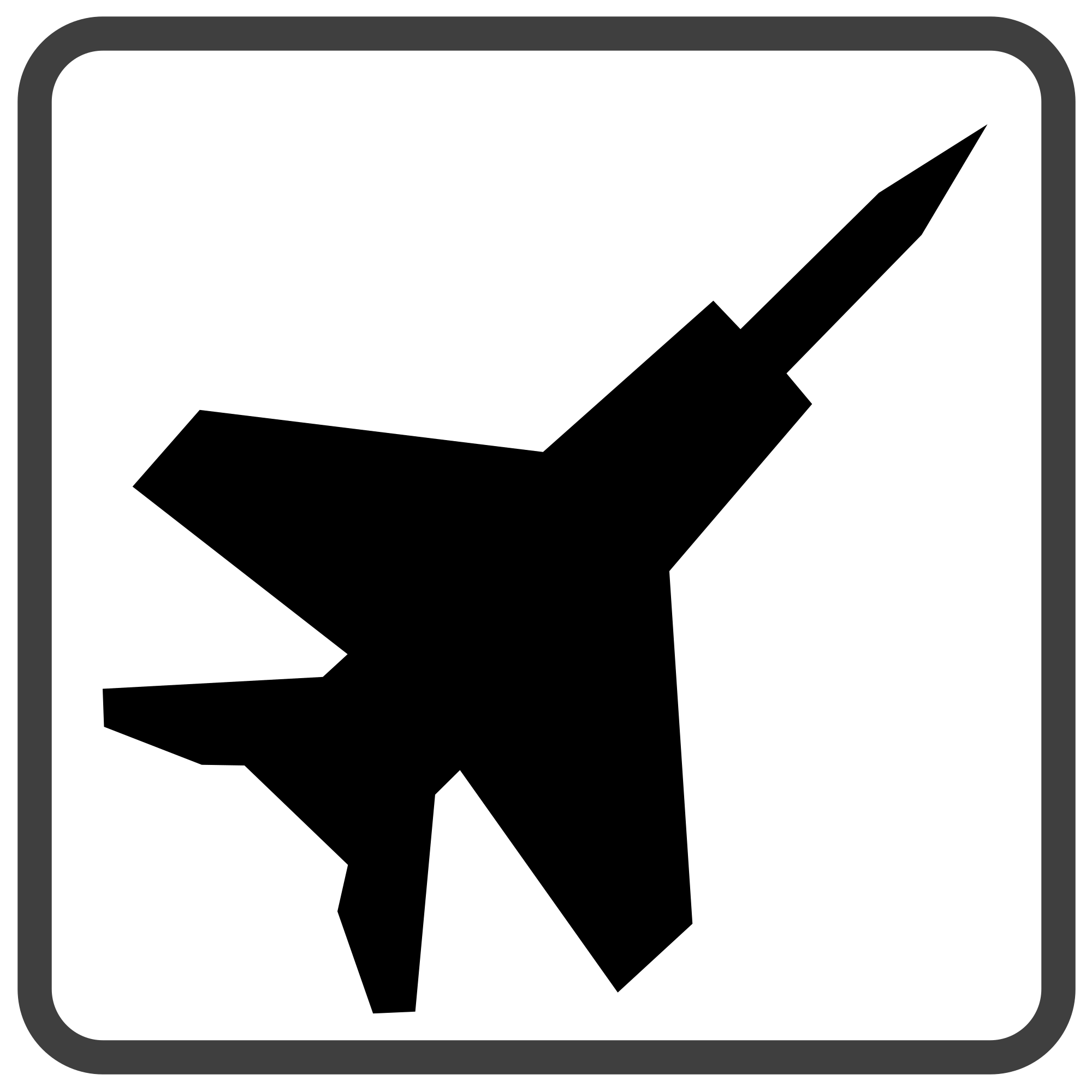 Fighter Jet Logo - Fighter Jet Black Icon.svg