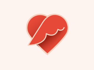 Orange Wing Logo - Love + Wings Logo 01 by Deny | Dribbble | Dribbble