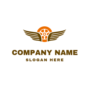 Orange Wing Logo - Free Wings Logo Designs. DesignEvo Logo Maker