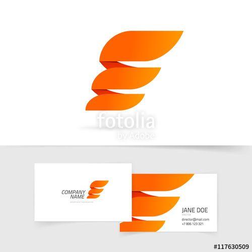 Orange Wing Logo - Abstract wing logo template vector design isolated on white ...