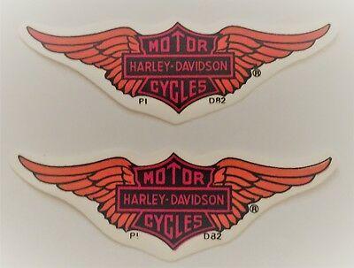 Orange Wing Logo - HARLEY DAVIDSON ORANGE WINGS Bar & Shield Logo Decal Window Sticker