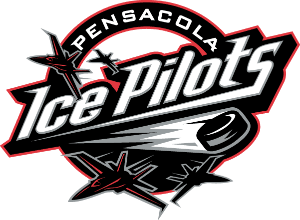 Fighter Jet Logo - Pensacola Ice Pilots Primary Logo (ECHL) Creamer's