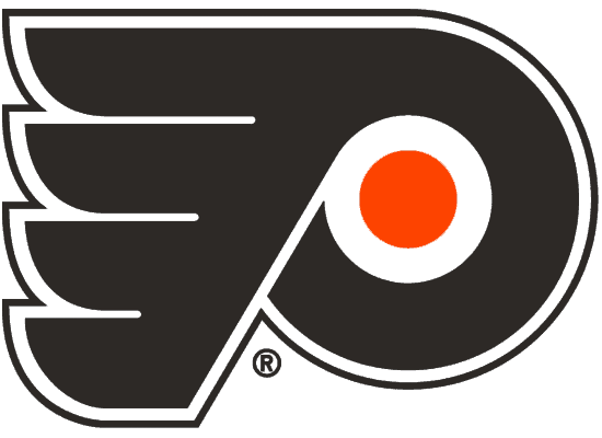 Orange Wing Logo - Philadelphia Flyers Primary Logo (2000) - A black P-Wing with an ...