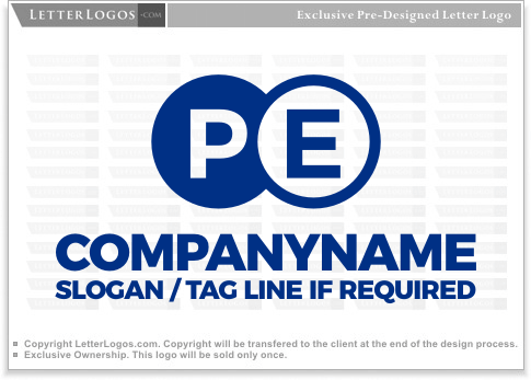 PE Logo - Blue And White PE Logo ( Letter P Logo28 )