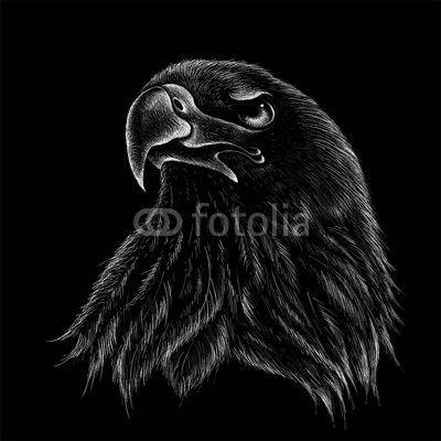 Hunting Eagle Logo - The Vector logo eagle for T-shirt design or outwear. Hunting style ...