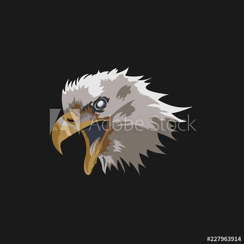 Hunting Eagle Logo - angry beast eagle face while hunting its prey vector logo design ...