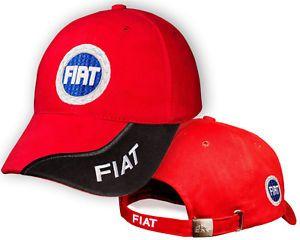 Red Auto Logo - FIAT Red Black Baseball Cap 3D Embroidered Auto Logo Adjustable Hat