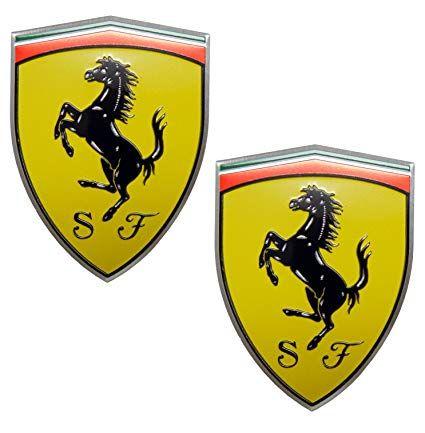 Rare Car Logo - Amazon.com: ERPART FERRARI Real Aluminum Rare Car Logo Badge Emblem ...