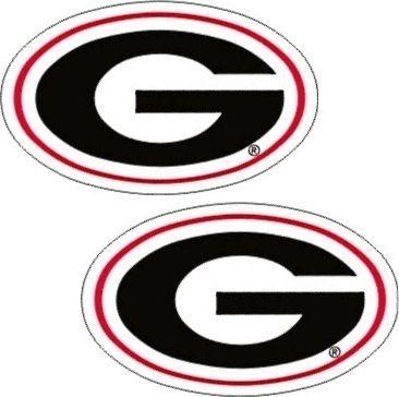Georgia G Logo - Georgia Bulldogs Die Cut 2 Pack Small UGA Oval G Logo Decals