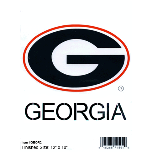 University of Georgia G Logo - UGA Large G logo Stencil (12X10