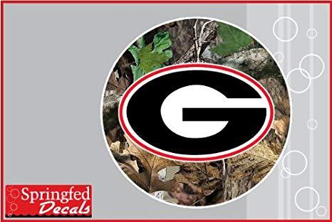 UGA G Logo - Georgia Bulldogs G LOGO on CAMO CIRCLE 4 Vinyl Decal