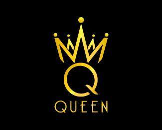 Black Q Logo - Queen Logo design - Unique and stylized logo design of crown with ...