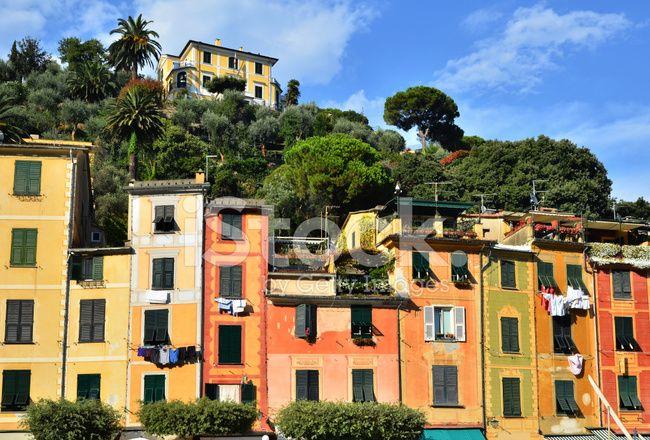 Multi Colored House Logo - Portofino, Multi Colored Houses, Genoa IN Ialy Stock Photos ...