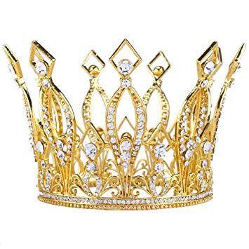 Gold Queen Crown Logo - Amazon.com : Pageant Princess Crown Tiara Gold Queen Crown Crystal ...