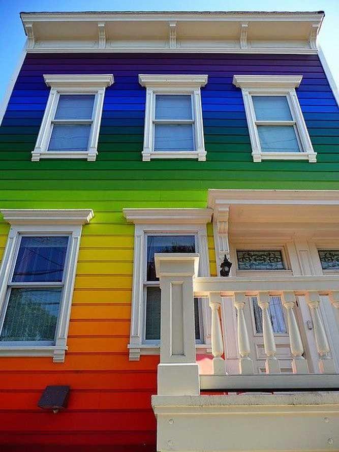 Multi Colored House Logo - Multicolored Rainbow House- I'm the kind of girl who would spend the ...