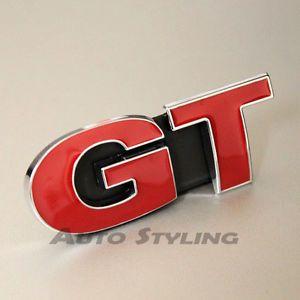 GT Logo - Red GT Grill Badge Emblem Logo For VW Golf Scirocco Passat CC Sport ...