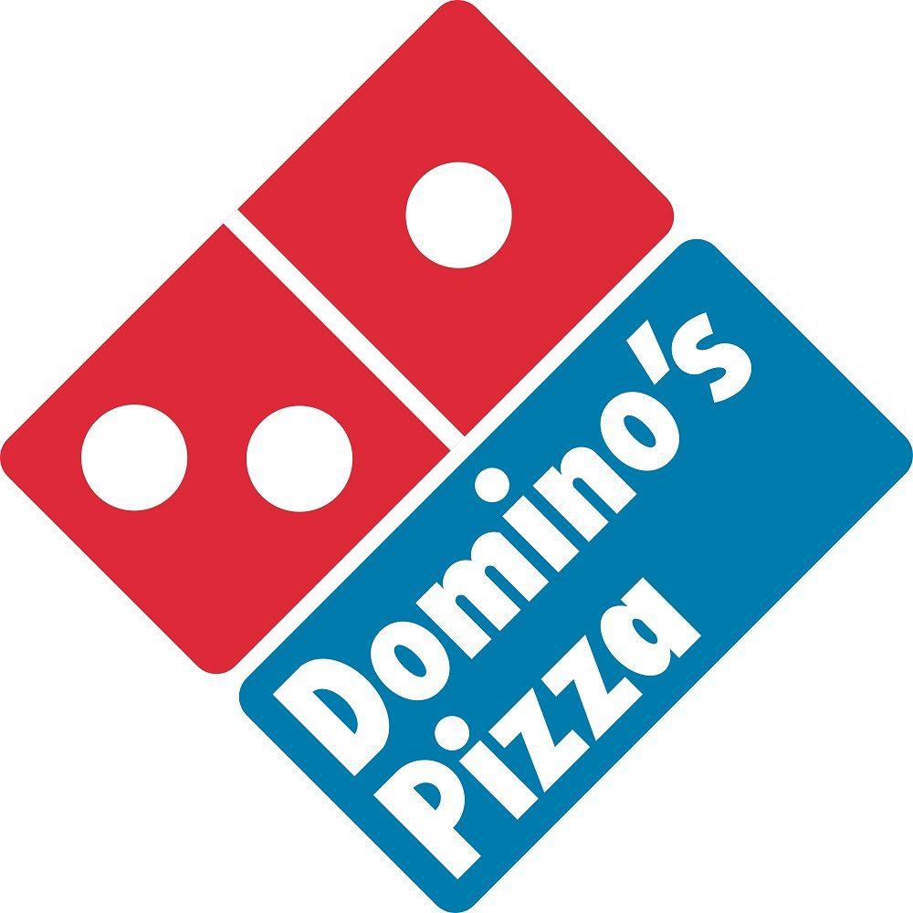 Pizza Box Logo - shaped like a pizza box, includes a domino descriptive & has great