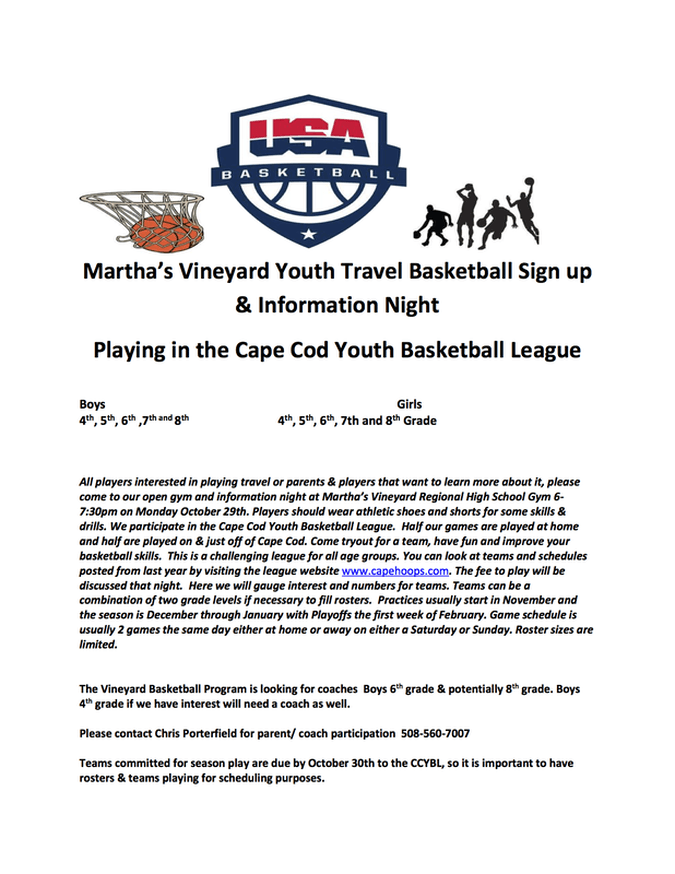 Youth Travel Basketball Logo - MV Youth Travel Basketball - Oak Bluffs School