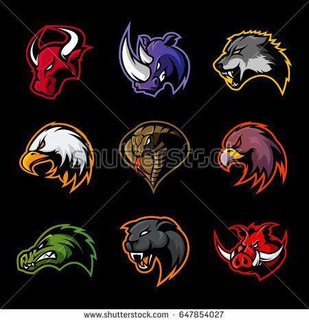 Cobra Gaming Logo - Bull, rhino, wolf, eagle, cobra, alligator, panther, boar head