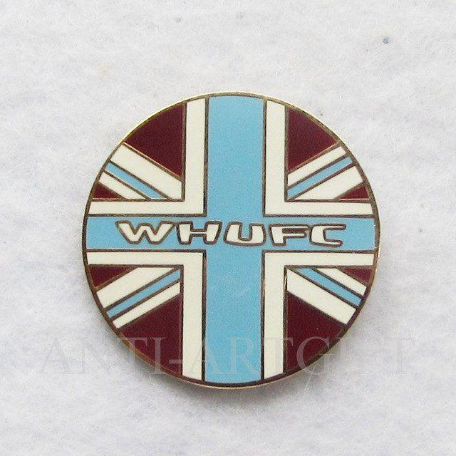 Pin Company Logo - Custom hard enamel football club pin badges whufc gold plated ...