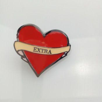 Hard Company Logo - Heart Shape Gift Hard Enamel Company Logo Pin Badge