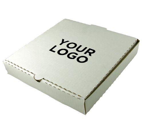 Pizza Box Logo - Buy WHITE PIZZA BOX WITH LOGO 8 INCH in Bengaluru | Pirsq.com