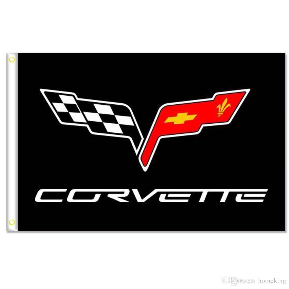 Corvette Logo - 2019 Corvette Logo Car Flag 3' X 5' 90X150CM Indoor Outdoor Auto ...