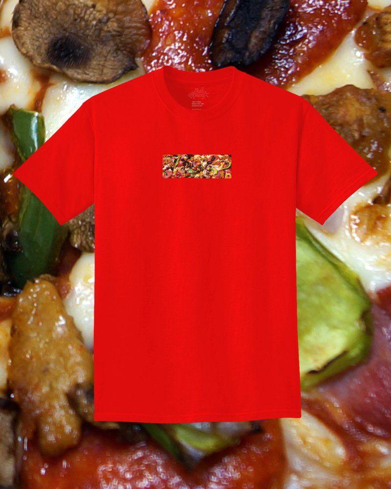 Pizza Box Logo - punspunk — Supreme Pizza box logo tee (red pepperoni)