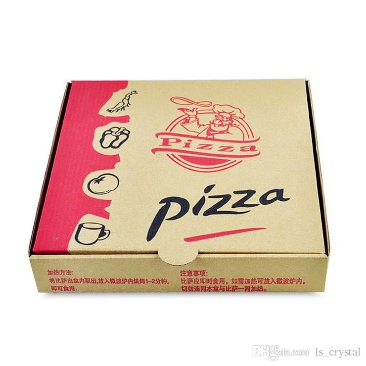 Pizza Box Logo - Square Pizza Cardboard Paper Printed Packaging Box Logo Custom ...