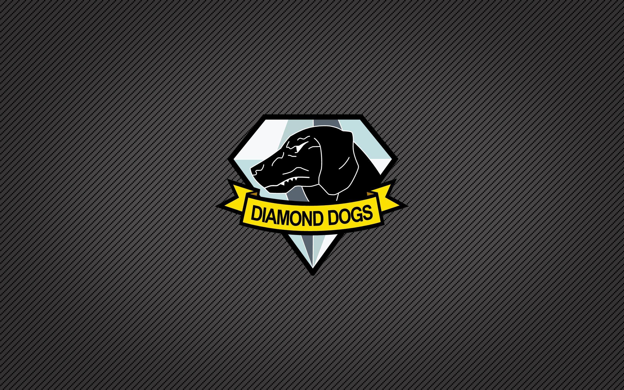 Metal Diamond Logo - Video Game Gear Solid Video Game Minimalist Black Dog