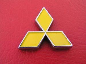 Metal Diamond Logo - MITSUBISHI SMALL YELLOW METAL DIAMOND 35mm BADGE 1 3 8 Emblem
