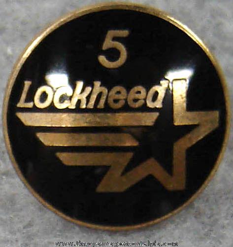 Old Lockheed Logo - Old Lockheed Advertising Gold Filled & Enameled Employee Service Pin ...