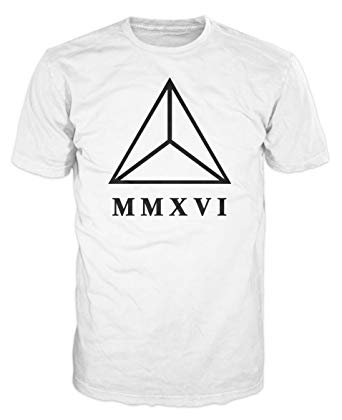 White Triangle Clothing Logo - MMXVI Triangle Swag Fashion T-shirt (White) (S): Amazon.co.uk: Clothing