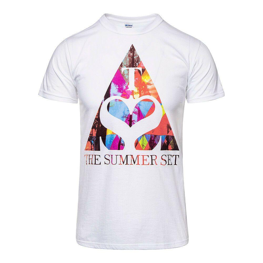 White Triangle Clothing Logo - Official T Shirt THE SUMMER SET White TRIANGLE Logo Print Band ...