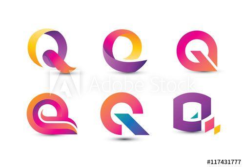 Letter Q Logo - Abstract Colorful Q Logo - Set of Letter Q Logo - Buy this stock ...