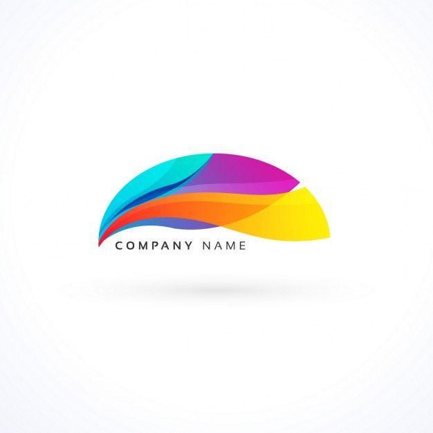 Color Company Logo - Full color logo with abstract shapes Vector | Free Download