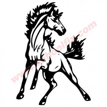 Mustang Horse School Logo - School Logo Mascot Example - Mustang 1 - School Fix Catalog