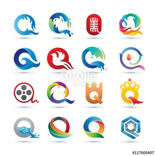 Q Logo - Set of Abstract Letter Q Logo - Vibrant and Colorful Icons Logos ...