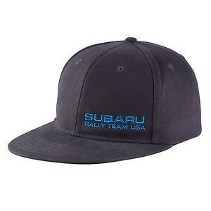 WRX Gear Logo - Genuine Subaru Rally Flat Visor Cap Grey Rally Gear Hat Impreza STI