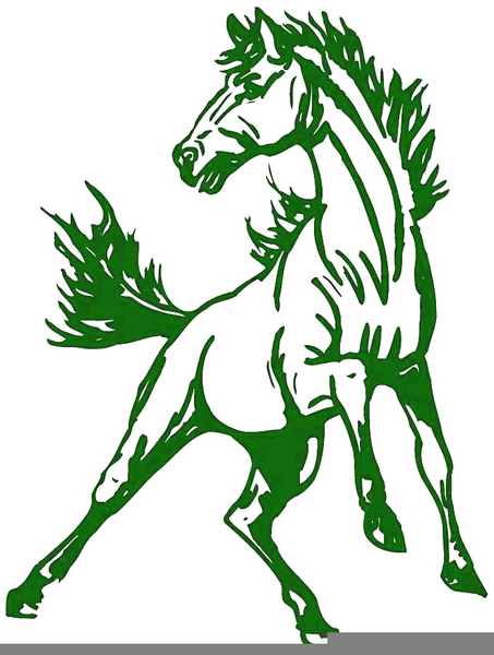Mustang Horse School Logo - Mustang School Mascot Clipart. Free Image