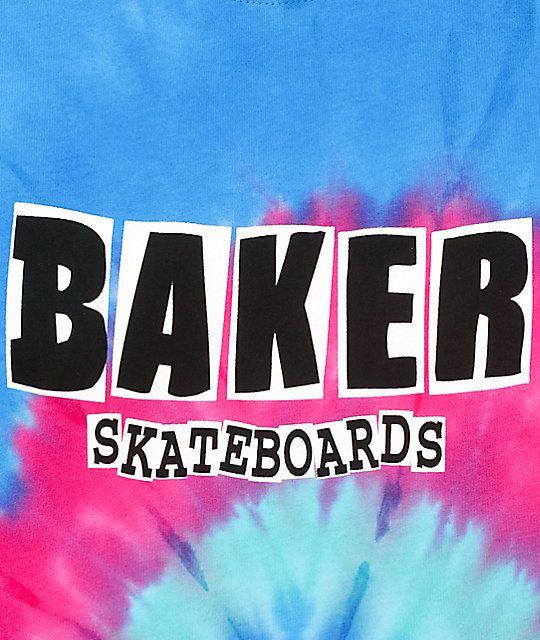 Baker Skateboards Logo - Baker Brand Logo Tie Dye T Shirt