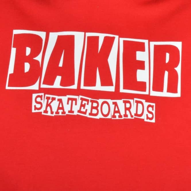 Baker Skateboards Logo - Baker Skateboards Brand Logo Pullover Hoodie - Red/White - SKATE ...