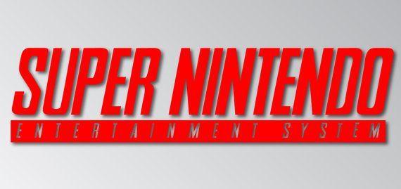 Super Nintendo Logo - Super Nintendo Logo Decal, Sticker, Bumper Sticker, Vinyl Decal