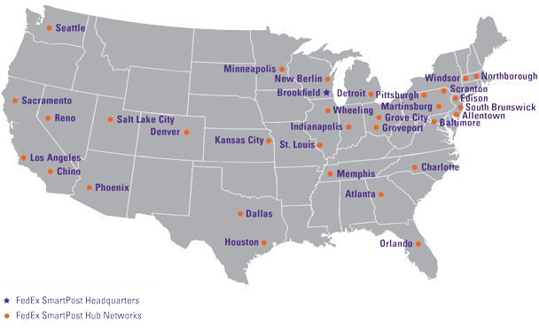 FedEx SmartPost Logo - Hub Network - FedEx SmartPost