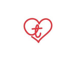 T and Heart Logo - Lowercase letter tr and heart 1 this stock vector and explore