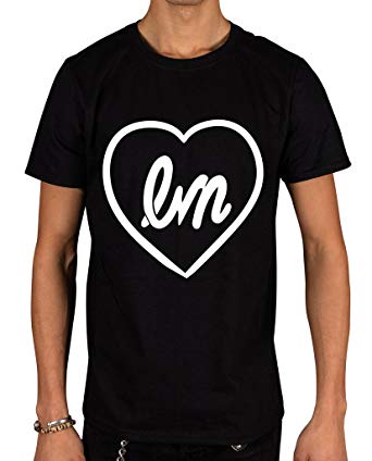 T and Heart Logo - Workshop37 Men's Little Mix LM Heart Logo T Shirt Get Weird Black