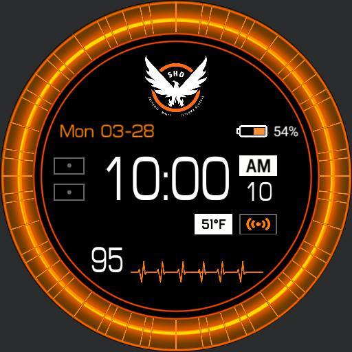 The Division Logo - The Division (without HR) Unlocked for G Watch R - FaceRepo
