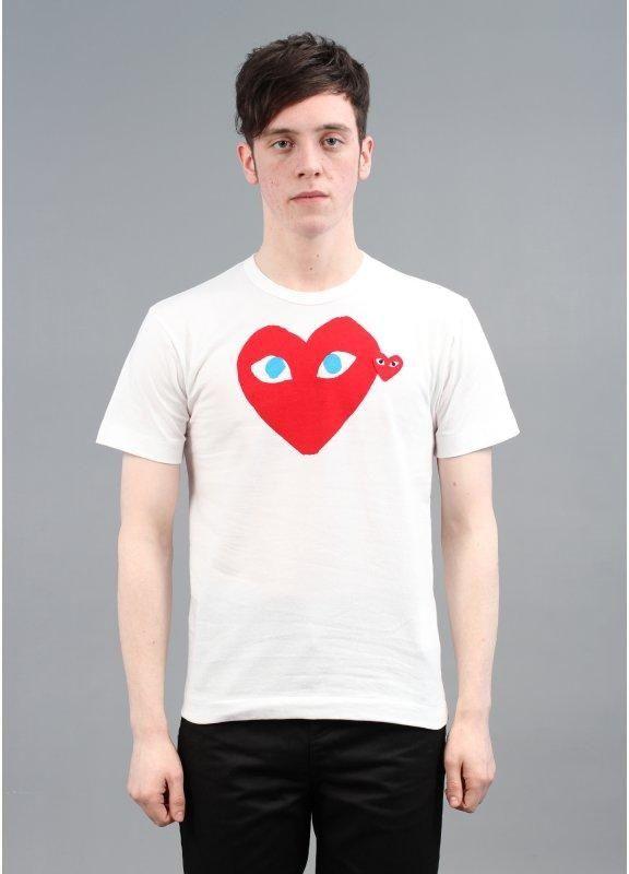 T and Heart Logo - Comme Des Garcons PLAY Small Heart Logo T Shirt. Buy Comme Des