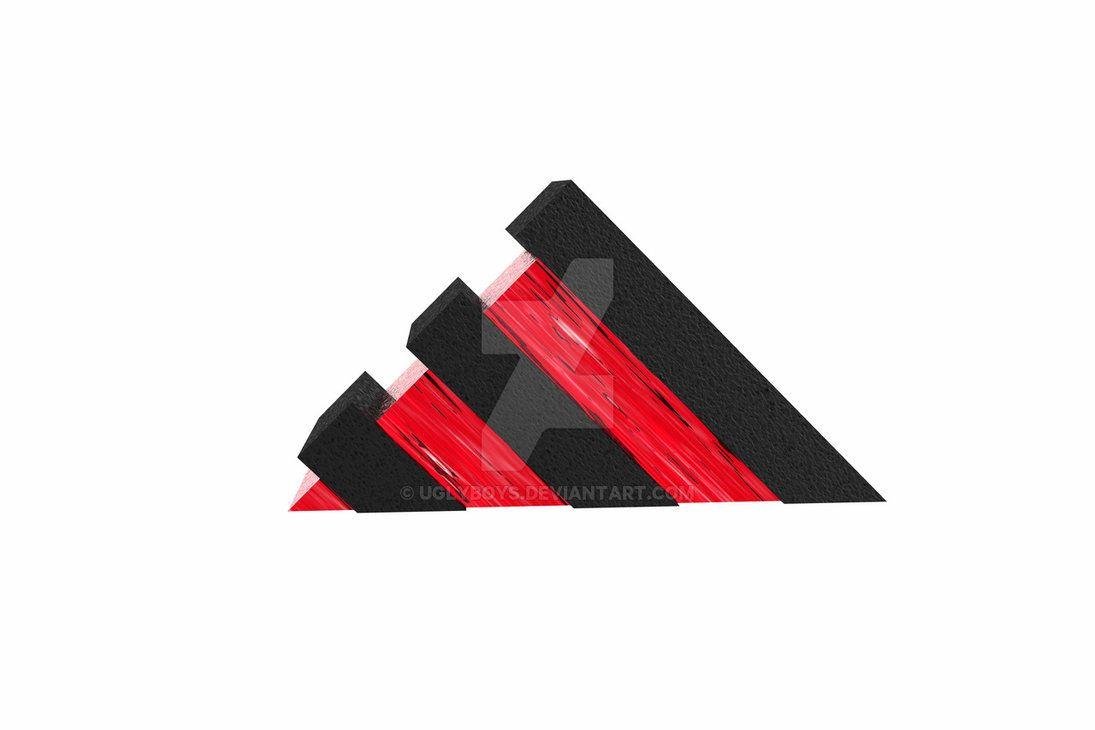 Red Addidas Logo - Adidas logo 3D red